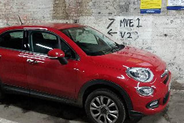 Kevin Booth's six-month-old Fiat 500 X which was destroyed in a fire in a multi-storey car park near to the Echo Arena in Liverpool