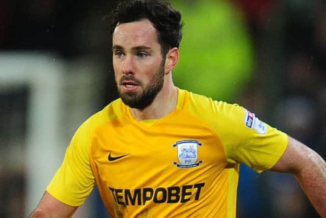 PNE left-back Greg Cunningham in action at Cardiff last Friday night