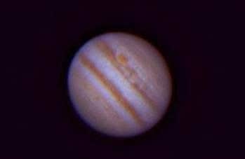 Jupiter from Euxton, by Steve Berry, founder of Euxton Astronomy Society, known as Euxtronomy