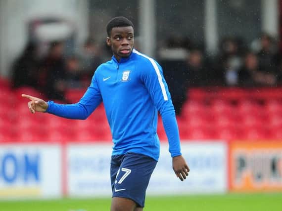 Stephy Mavididi before his PNE debut at Accrington in August