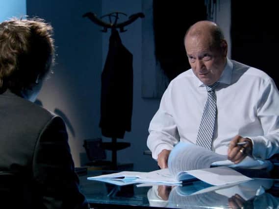 Everyone's dread: being interviewed by The Apprentice's Claude Littner (right)