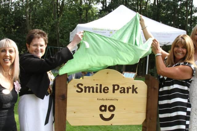 Derian House Children's Hospice unveiled their new Smile Park children's play area in 2015
Susie Poppitt Head of Fundraising, The Mayor of Chorley Councillor Marion Lowe, CEO Georgina Cox and Karen Dudleston from AO Smile Foundation.