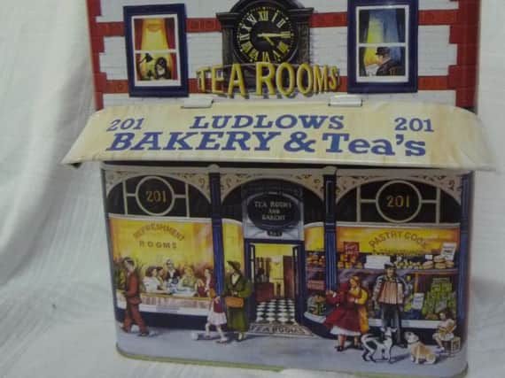This promotional tea tin is 4.50