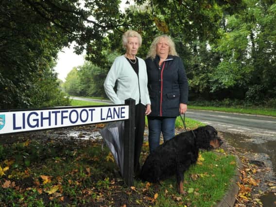 Lightfoot Lane residents Jean and Elizabeth Fisher