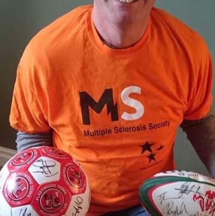 Kevin Shurmer who has MS and has launched the "Balls To MS" campaign to raise money for the Multiple Sclerosis Society