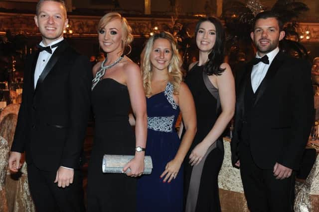 the BIBAs business awards at the Tower Ballroom, Blackpool.
The team from Fairbanks, with L-R: Adam Lowe, Pippa Barlow, Jessica Klassen, Rebecca Orford and David McHale.  PIC BY ROB LOCK
16-9-2017