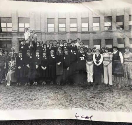 Pupils at Wellfield High School, who went on a cultural exchange programme. Stephen Broomhead is on the second row, third from the right. Organiser Miss Audrey Malley is front row next to the end on the right