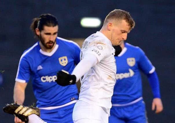 Danny Rowe lines up a shot against Guiseley