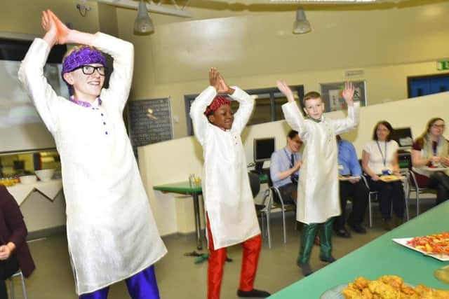 Entertaining.... food studies pupils at Priory Academy brought a tsate of Bollywood to Penwortham
