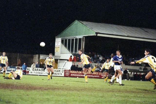 Torquay on the attack against PNE in 1991