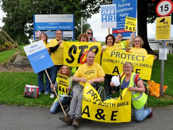 Protesters continue to make their presence known outside Chorley A&E