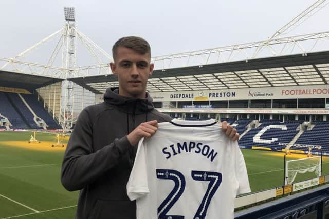 PNE striker Connor Simpson