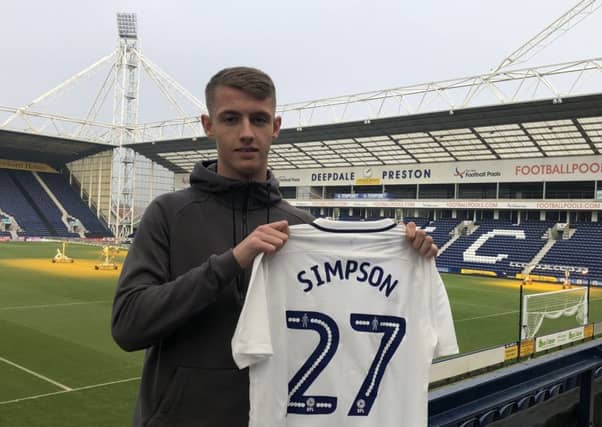 PNE striker Connor Simpson