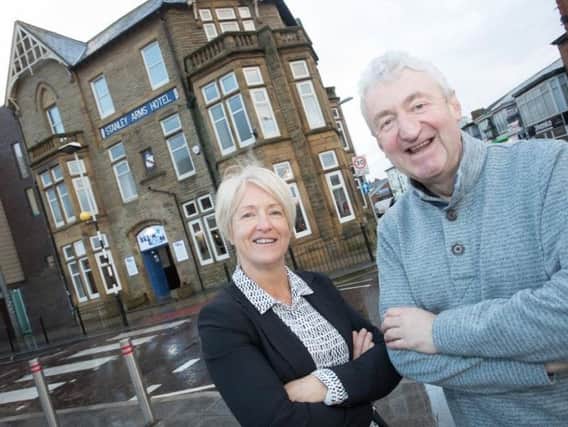 Karen Plant, Royal Bank of Scotland and Robert Wynne, Owner of 1887 The Brew Room