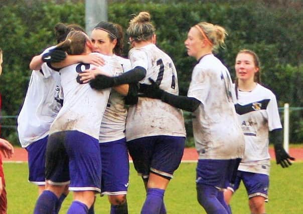 Chorley celebrate Vicky Coope's successful spot-kick