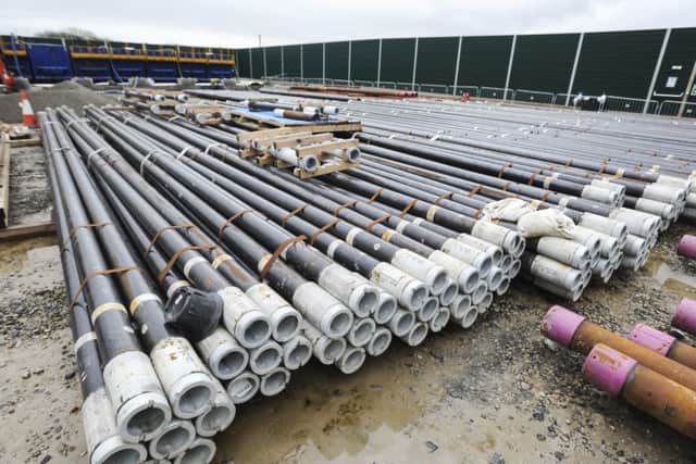 The specialised  pipes which will be inserted into the well when fracking is set to take place at Cuadrilla's Preston New Road fracking site