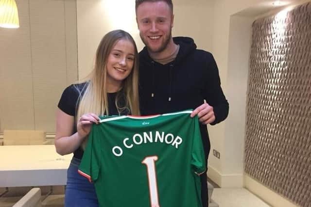 Kevin O'Connor with girlfriend Chloe O'Leary after winning the Irish Lottery