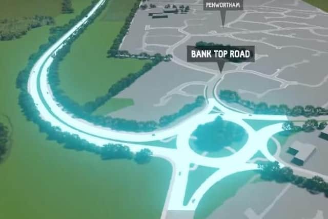 How the bypass will connect to the roundabout.