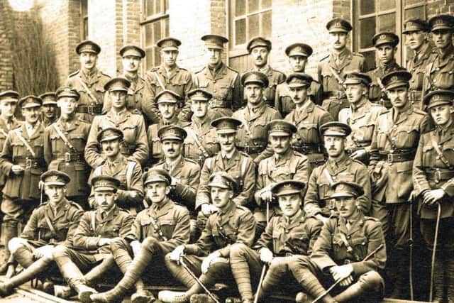 Officers of the 2nd South Lancashire Regiment in summer 1916