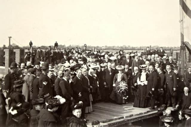 Laying the Foundation Stone of Tulketh Mill, Preston. May 13, 1905