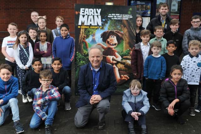 Photo Neil Cross
Wallace and Gromit creator Nick Park hosting a private screening of his new film 'Early Man' at Preston Odeon  for friends, family, and 80 people from the Sir Tom Finney Soccer Centre