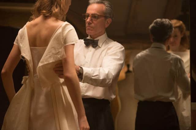 A scene from the trailer for Phantom Thread showing the ballroom
