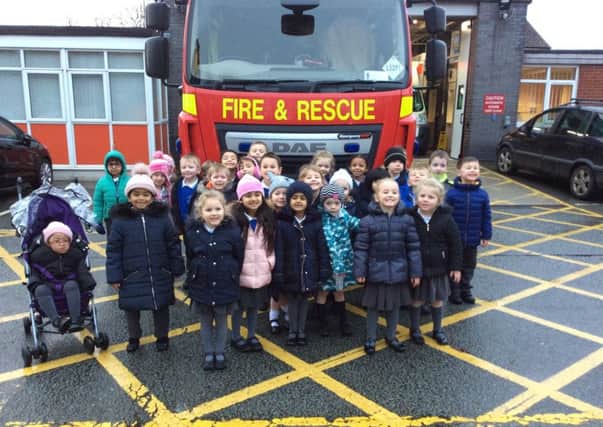 OLSE. The reception Class pupils at Our Lady and St Edward's Catholic Primary School  visited the nearby fire station