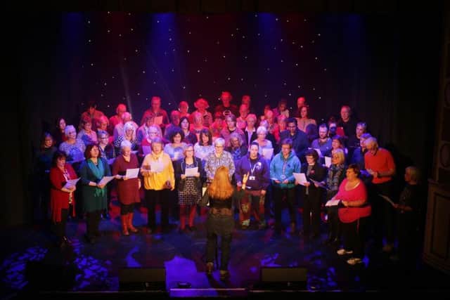 The Together Choir at the variety show for mental health awareness at the Lancaster Grand Theatre. Picture by Kevin Horner.