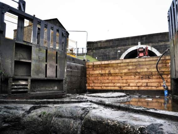 Lock 61 of the Leeds and Liverpool Canal, in Chorley, was drained to refurbish part of the historic waterway.