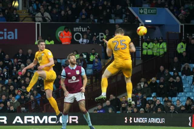 Jordan Hugill heads home against Aston Villa last season