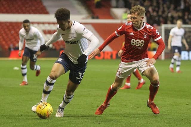 Callum Robinson led the line in PNE's 3-0 win at Nottingham Forest on Tuesday night