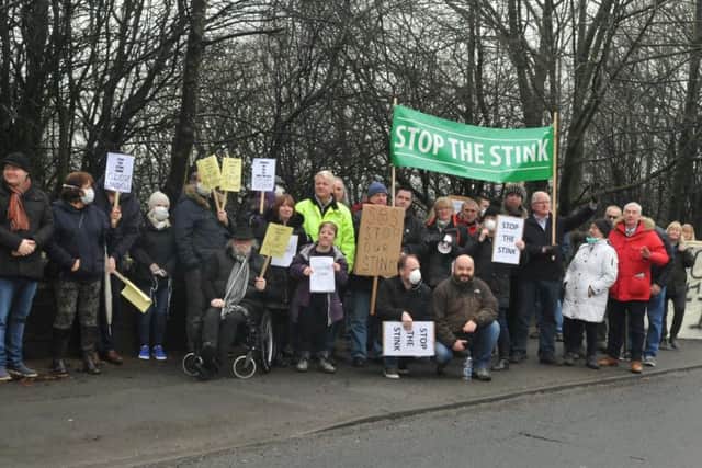 Residents protest at the Clayton Hall landfill site