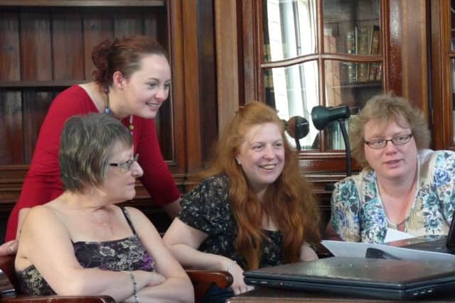 Liz Hardwick, co-founder of DigiEnable, delivering a training session