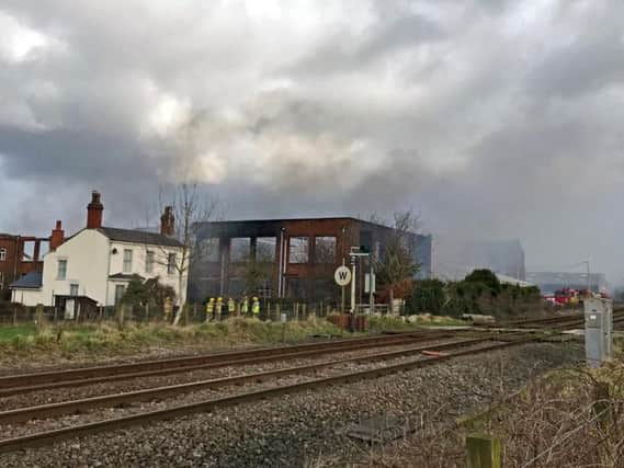 Ten fire engines containing more than 50 firefighters, two aerial ladder platforms and a fire service stinger were all called in to help battle the raging fire. PIC: Steve Williams