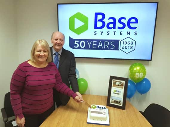 Base Systems Ltd is celebrating 50 years. Company director Alan Barker and wife Val Barker