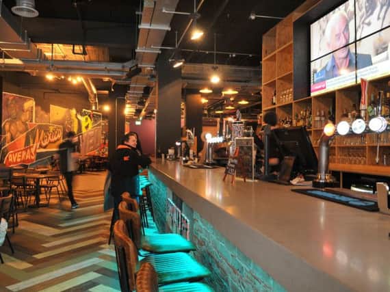 The bar at Mundos Street Kitchen in the Level complex.