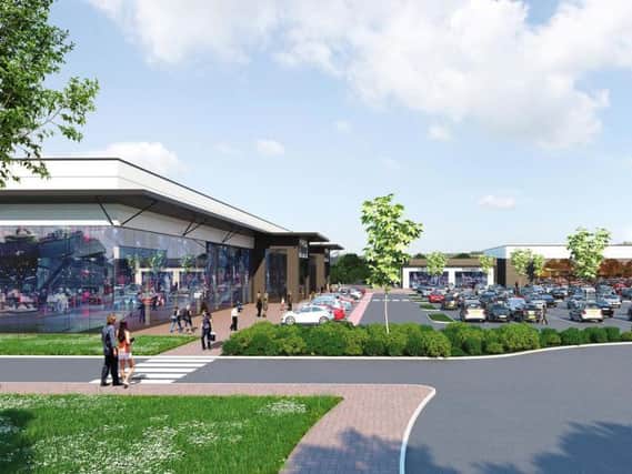 An artists impression of the Cottam Hall District Centre set to be adjacent to the housing site.