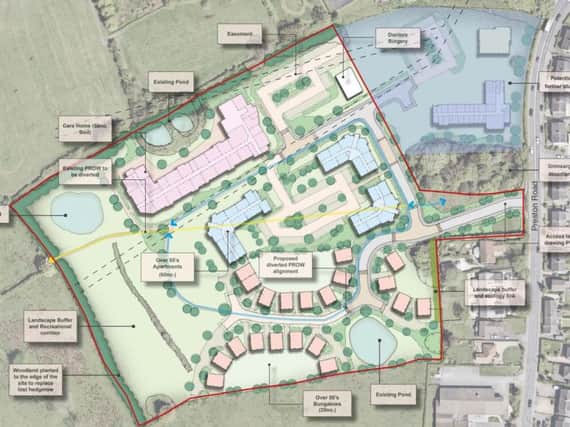 An artist's impression of the retirement village, on land west of Preston Road, Grimsargh.
