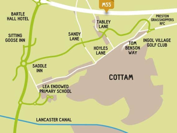 The route of the new M55 link road