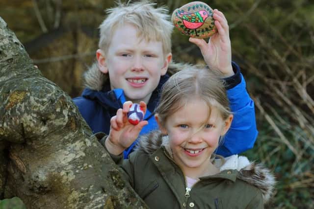 Max and Emmy Burgon leaving no stone unturned to find the pebbles.