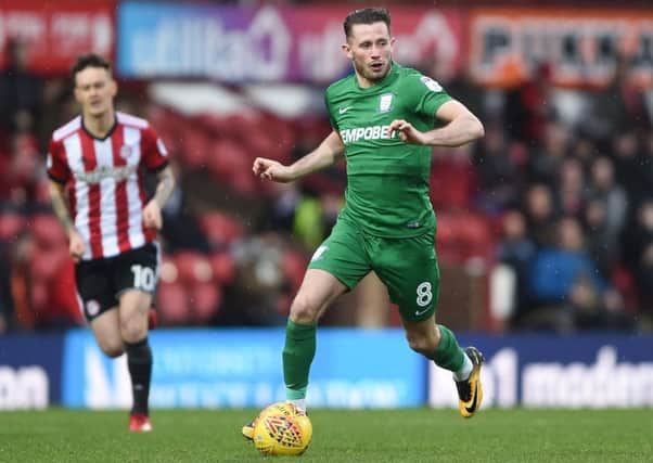 Alan Browne in action at Brentford.