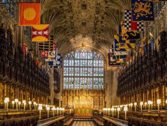 The Quire in St George's Chapel at Windsor Castle, Berkshire.