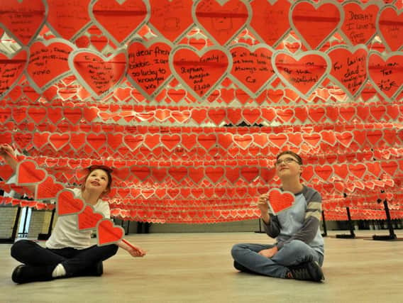 The British Heart Foundation (BHF) breaks The Guinness World Records Title for the worlds longest chain of paper hearts.