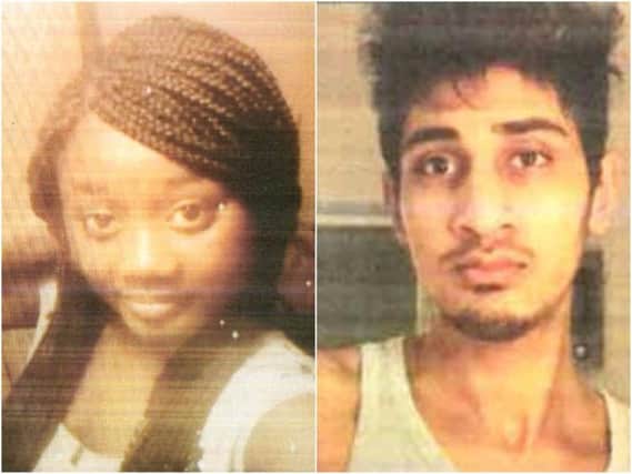 Branadine Gyimaah, left, was last seen at her home in Beeston on Wednesday, February 14. She is believed to be with Hamzar Ali, aged 25, pictured right, who has links to Lancaster.