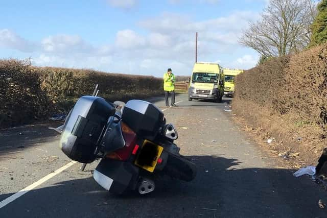 The road was closed while emergency services dealt with the incident.