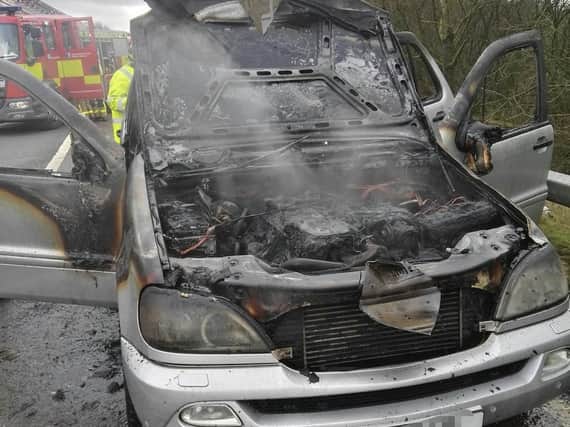 A photo of the car posted to Twitter by Lancashire Road Police.