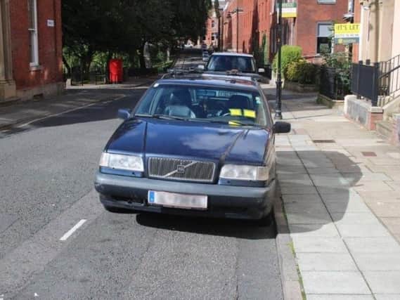 A vehicle with overseas plates ticketed in the Winckley Square area of Preston