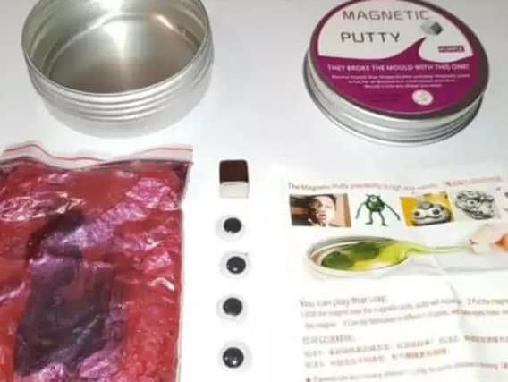 Magnetic putty. Picture: Nothamptonshire Trading Standards.