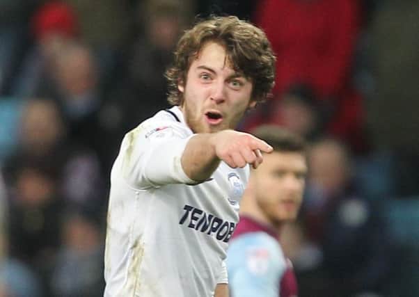 Ben Pearson points the way in Preston's draw with Aston Villa on Tuesday night