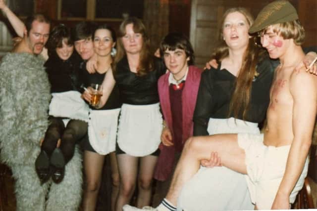 Regulars at The Royal Oak, in Chorley, in the 1980s